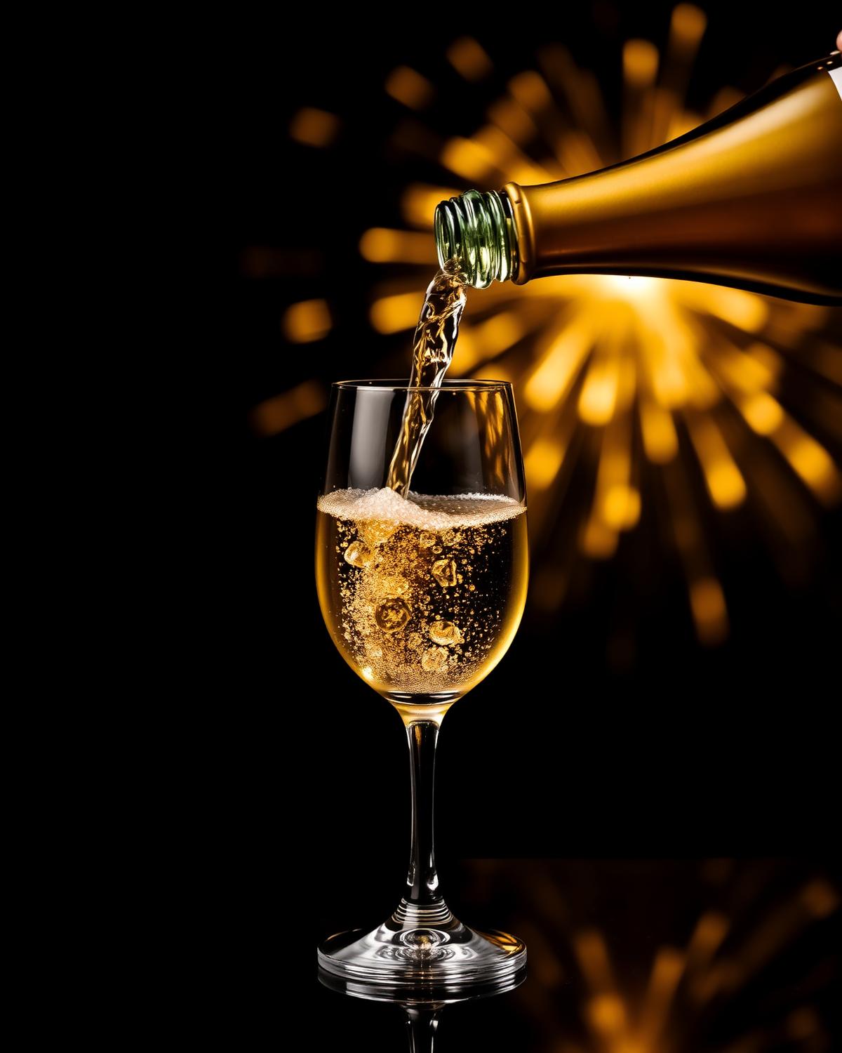 Champagne being poured at a wedding